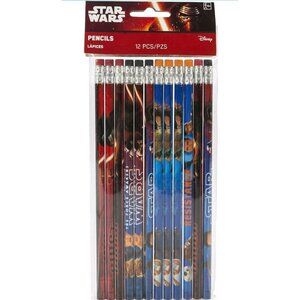 Star Wars 7 The Force Awakens Pencils Art / Party 12 Pieces